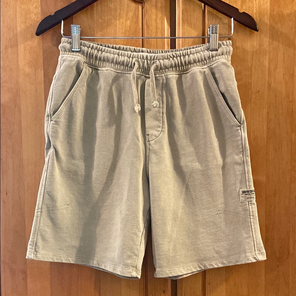Zara Tan Athletic Shorts with Elastic Waistband